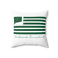 Westbrook Connecticut St. Patrick’s Day Flag Spun Polyester Square Pillow