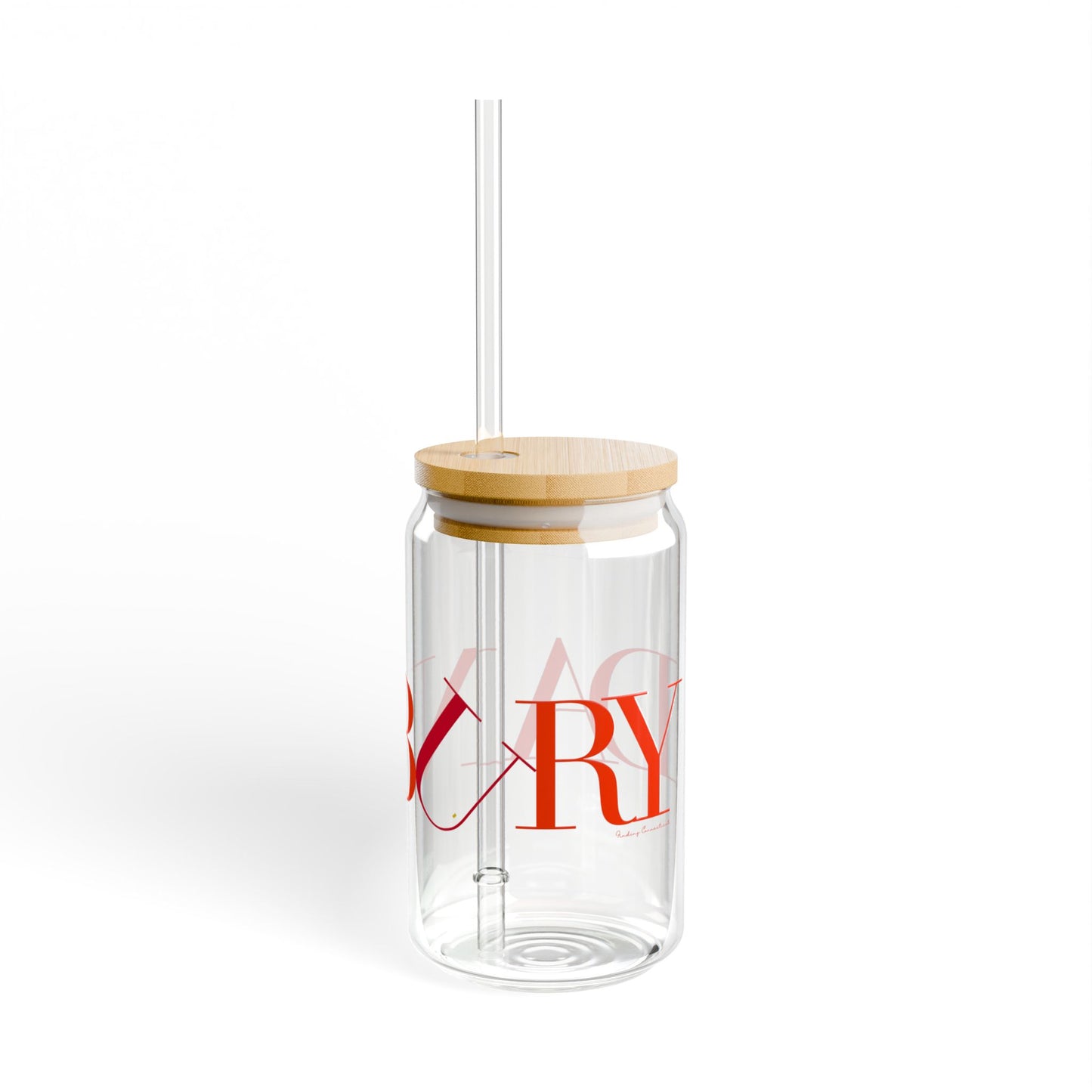 41 Tilt Danbury Glass Can with Straw and Lid, 16oz