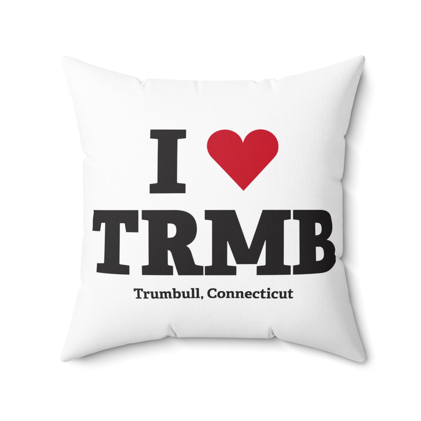 I Heart TRMB Spun Polyester Square Pillow