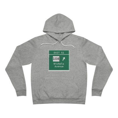 Vintage Merritt Parkway Exit 51 Sign Unisex Sponge Fleece Pullover Hoodie