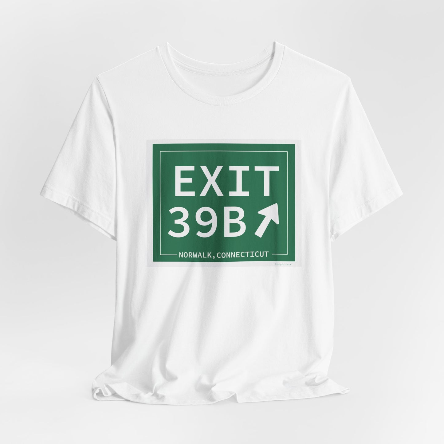 Vintage Exit 39B Merritt Parkway Sign Unisex Jersey Short Sleeve T-Shirt