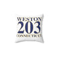 Weston 203 Connecticut  Spun Polyester Square Pillow