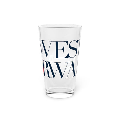 41 Tilt West Norwalk Pint Glass, 16oz