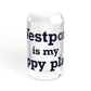 Westport Is My Happy Place Sipper Glass, 16oz