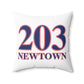 203 Newtown Red White & Blue Spun Polyester Square Pillow