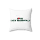 Love East Norwalk Spun Polyester Square Pillow