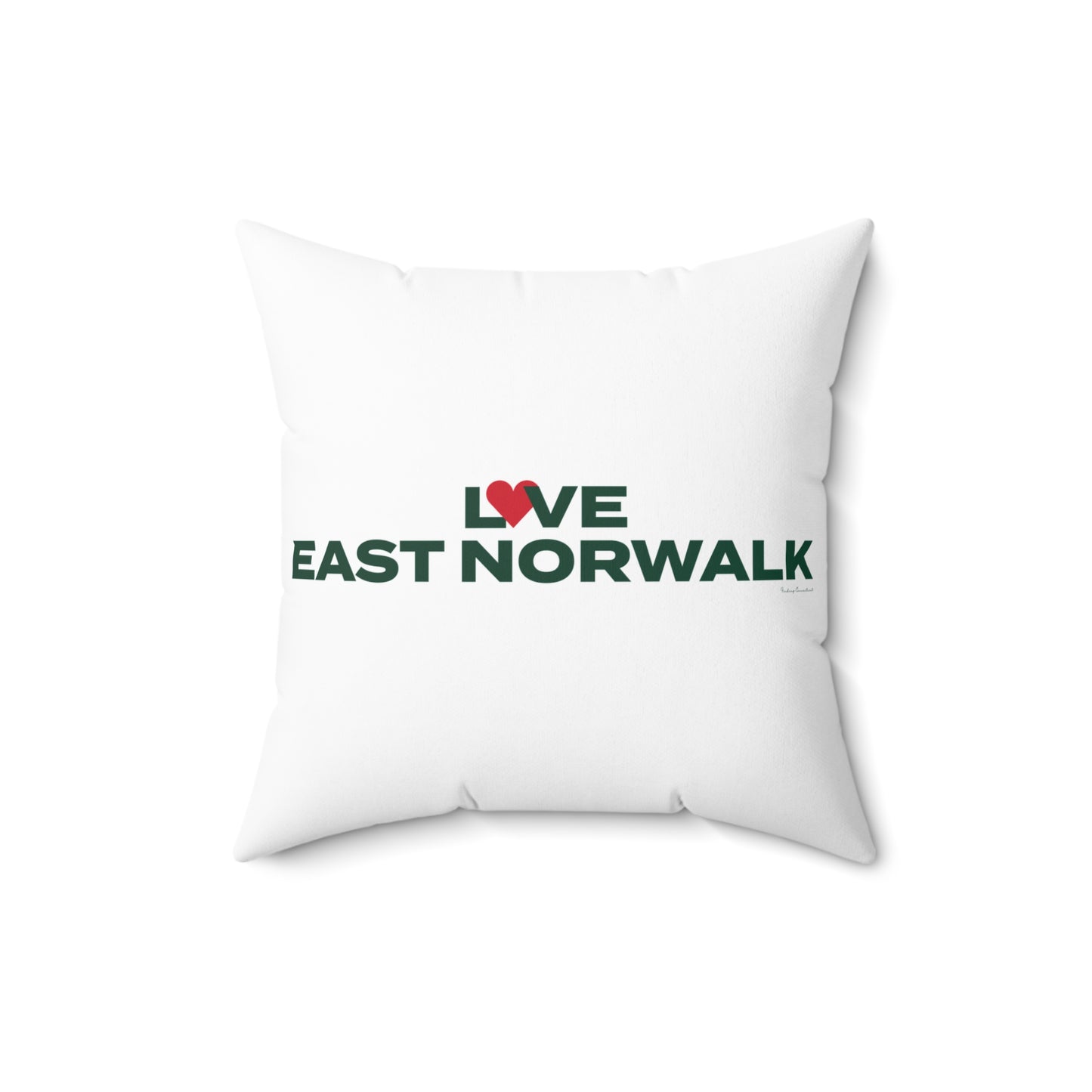 Love East Norwalk Spun Polyester Square Pillow