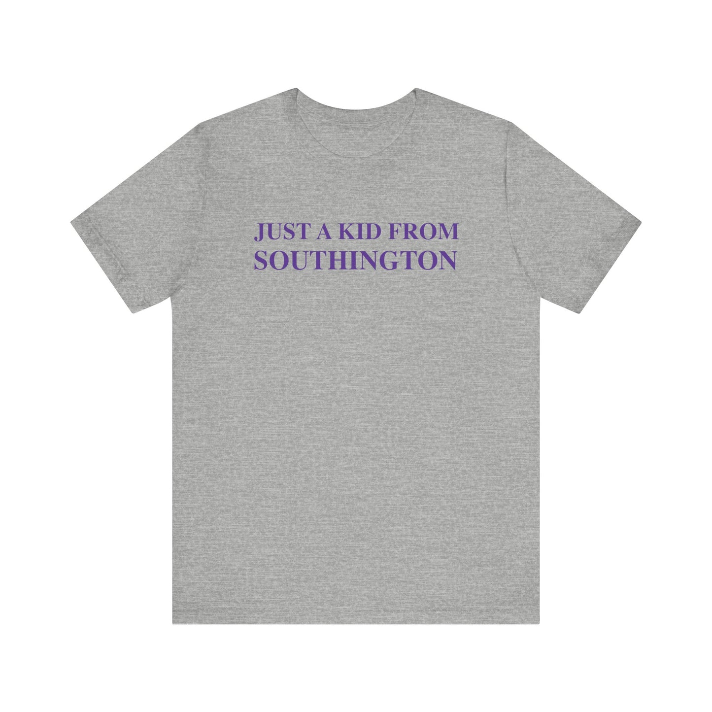 Just a kid from Southington Unisex Jersey Short Sleeve Tee