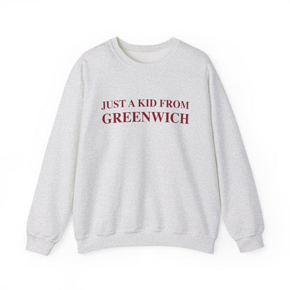 Just a kid from Greenwich Unisex Heavy Blend™ Crewneck Sweatshirt