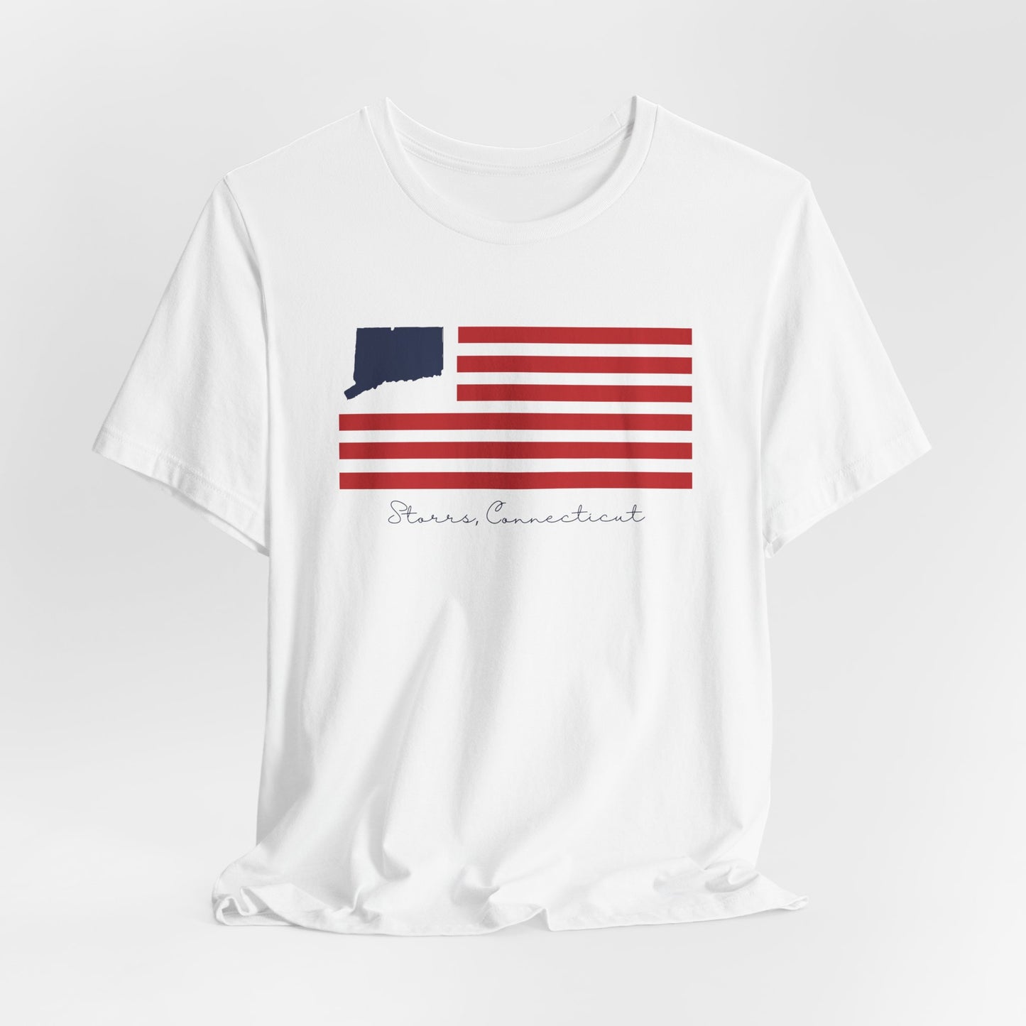 Storrs Connecticut Flag Unisex Jersey Short Sleeve T-Shirt