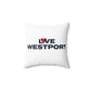 Love Westport Spun Polyester Square Pillow