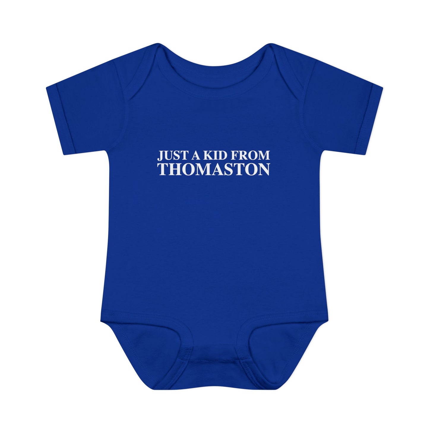 Just a kid from Thomaston Infant Baby Rib Bodysuit