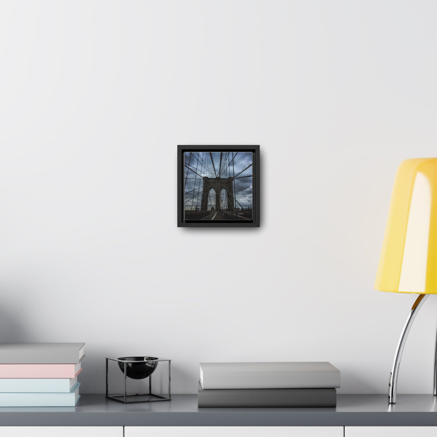 In the middle of the bridge Gallery Canvas Wraps, Square Frame