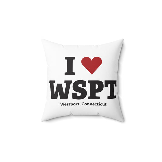 I Heart WSPT Spun Polyester Square Pillow