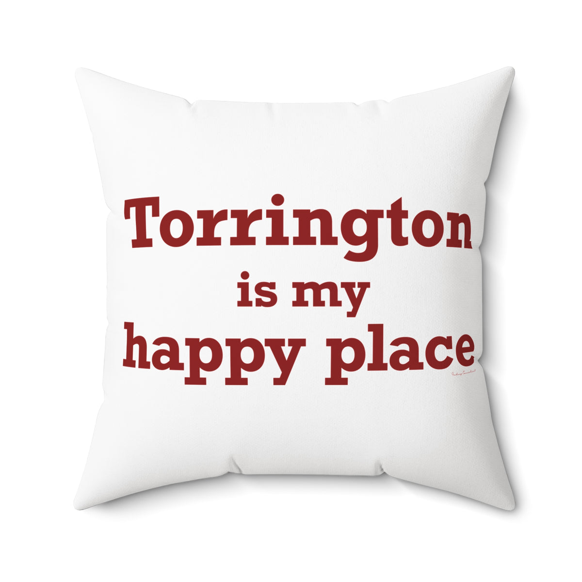 Torrington is My Happy Place Polyester Square Pillow