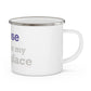 Goose Shows Are My Happy Place - Gray & Purple Enamel Camping Mug