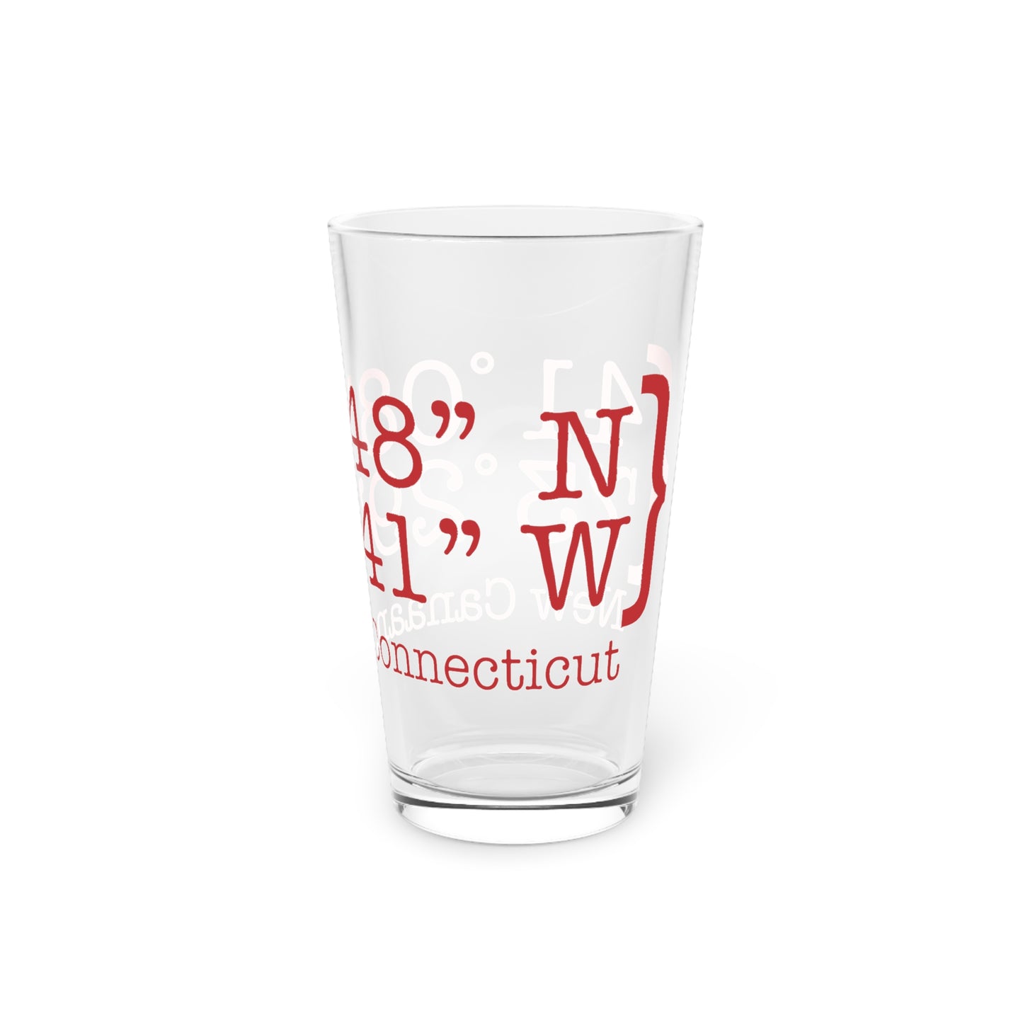 New Canaan Coordinates Pint Glass, 16oz