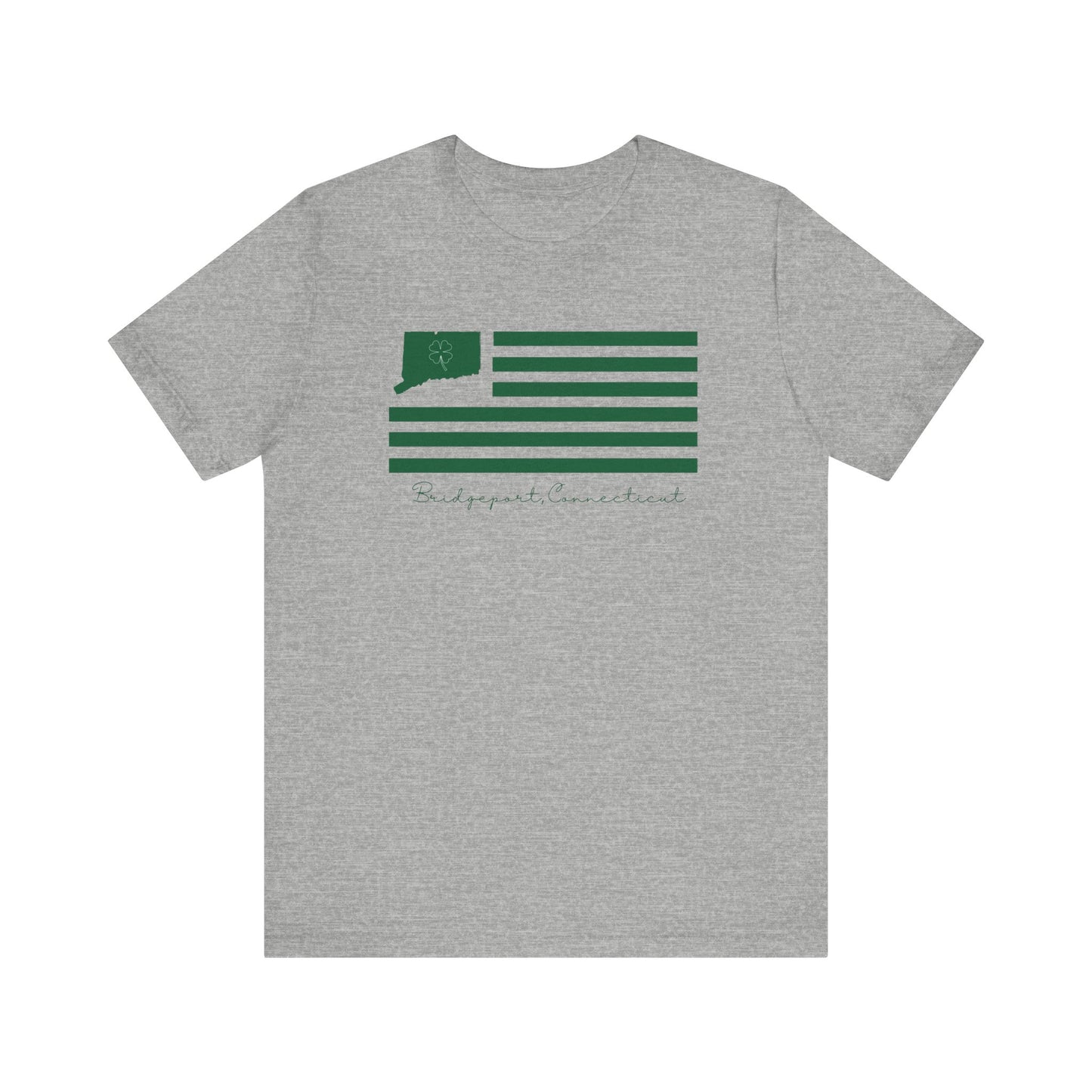 Bridgeport Connecticut St. Patrick's Day Flag Unisex Jersey Short Sleeve T-Shirt