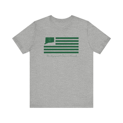 Bridgeport Connecticut St. Patrick's Day Flag Unisex Jersey Short Sleeve T-Shirt