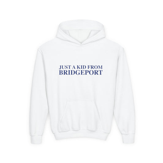 Just a kid from Bridgeport Youth Heavy Blend Hooded Sweatshirt