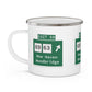 Vintage WCP Exit 59 Sign Enamel Camping Mug