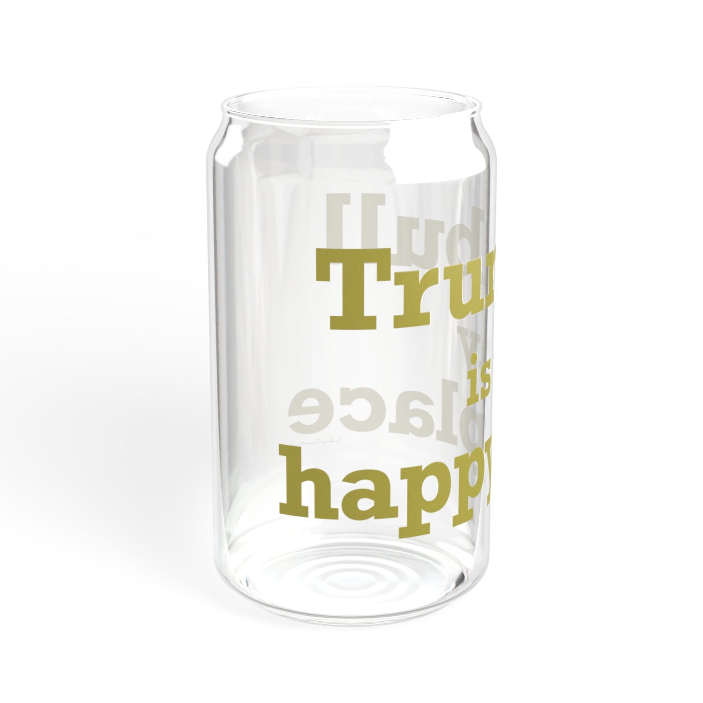 Trumbull Is My Happy Place Sipper Glass, 16oz