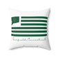 Fairfield Connecticut St Patrick’s Day Flag Spun Polyester Square Pillow