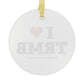 I Heart TRMB Glass Ornaments