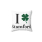 I Clover Stamford Spun Polyester Square Pillow