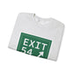 Vintage Exit 54  Merritt Parkway Sign Unisex Heavy Blend™ Crewneck Sweatshirt