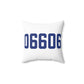 06606 Bridgeport Connecticut Zip Code Spun Polyester Square Pillow
