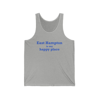 East Hampton is My Happy Place Unisex Jersey Tank Top