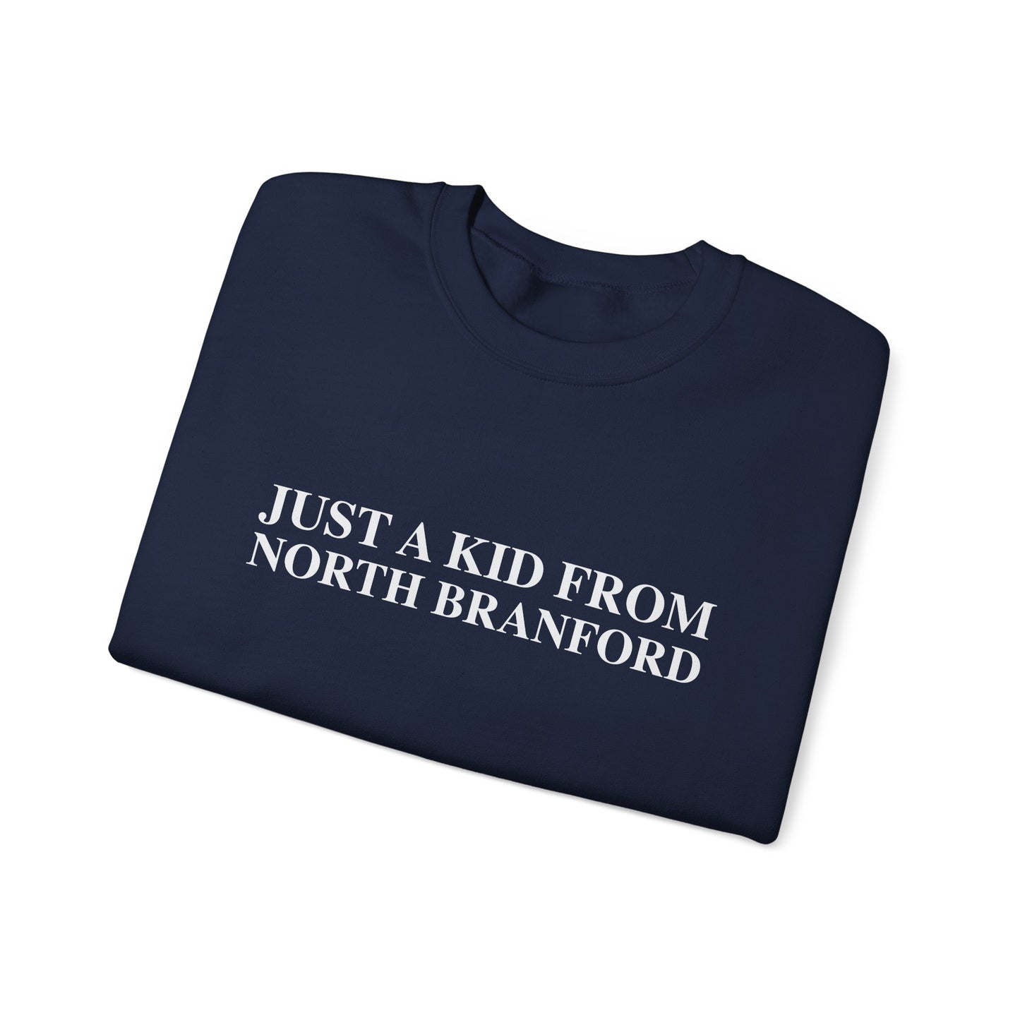 Just a kid from North Branford Unisex Heavy Blend™ Crewneck Sweatshirt