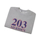 203 Meriden Red, White & Blue Unisex Heavy Blend™ Crewneck Sweatshirt