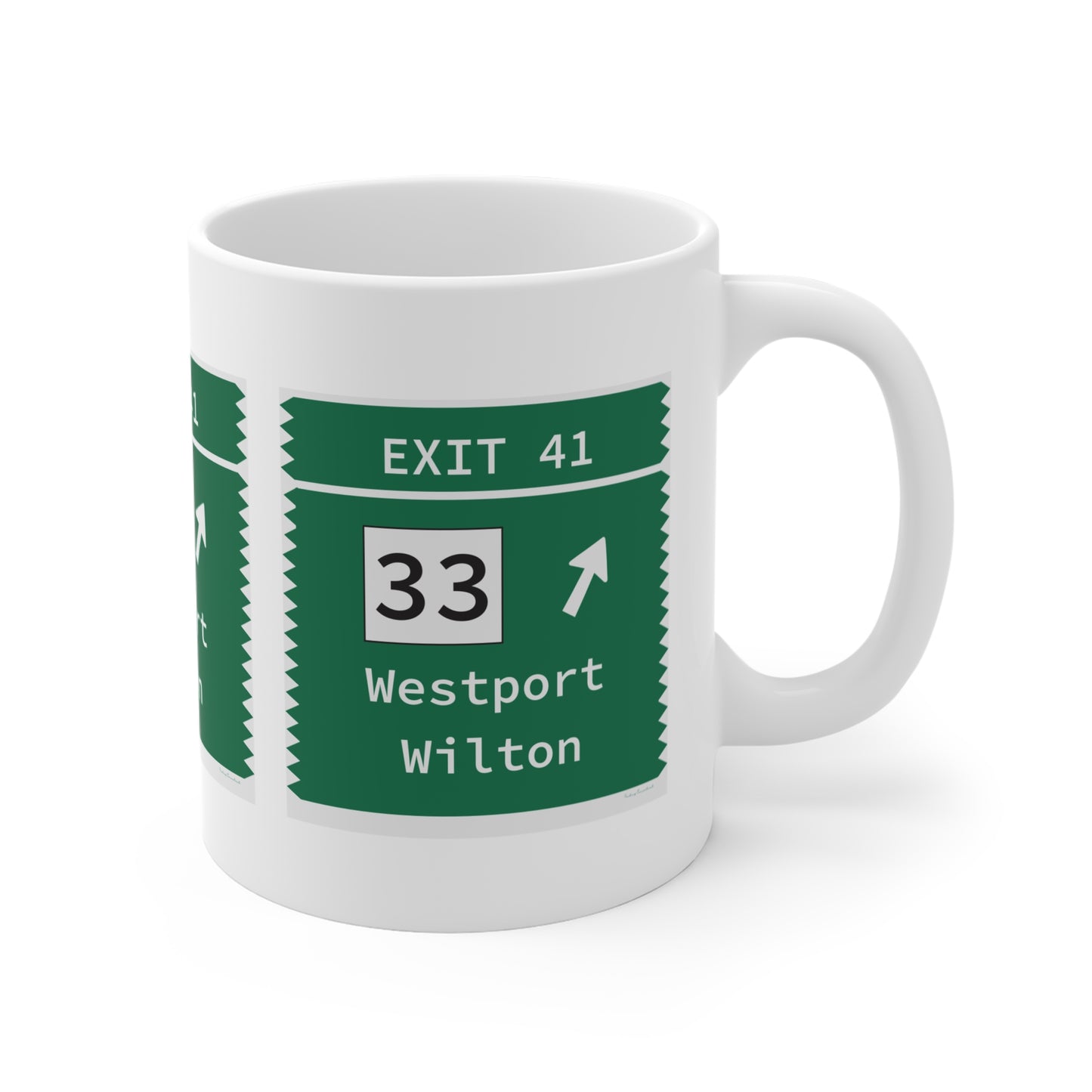 Vintage Merritt Parkway Exit 41 Sign Mug 11oz