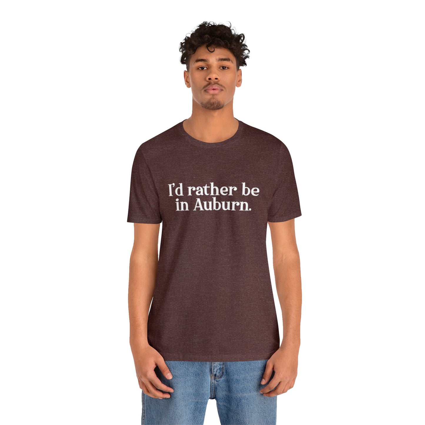 I'd rather be in Auburn Unisex Jersey Short Sleeve Tee