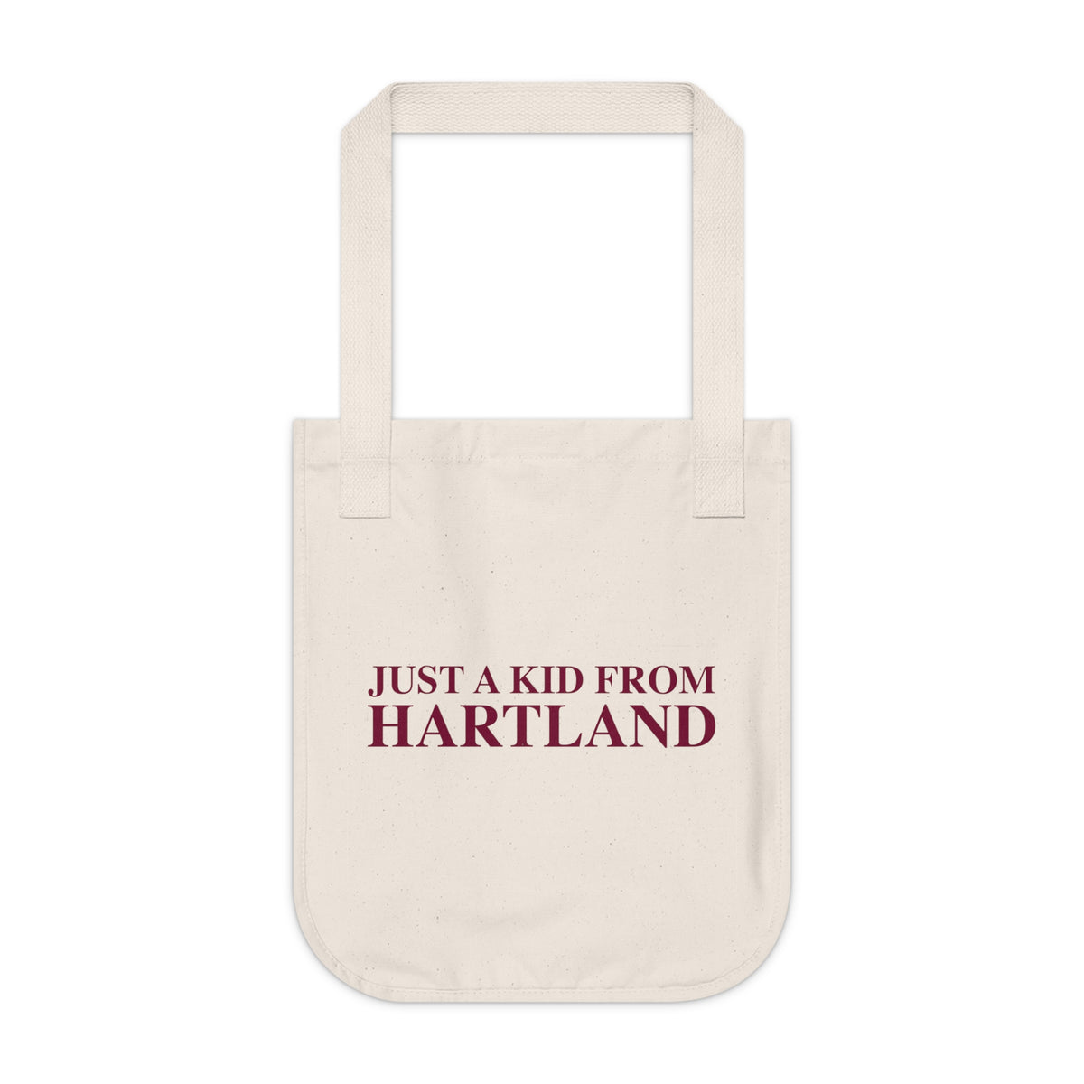 Just a kid from Hartland Organic Canvas Tote Bag