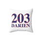 203 Darien Red White & Blue Spun Polyester Square Pillow