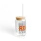 Ridgefield Love Glass Can with Straw and Lid, 16oz