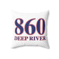 860 Deep River Red, White & Blue Spun Polyester Square Pillow