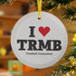 I Heart TRMB Glass Ornaments