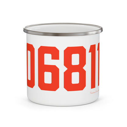 06811 Danbury Connecticut Zip Code Enamel Camping Mug