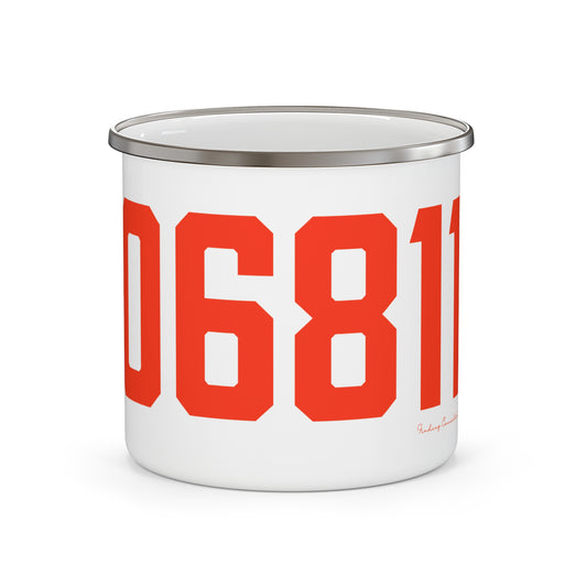 06811 Danbury Connecticut Zip Code Enamel Camping Mug