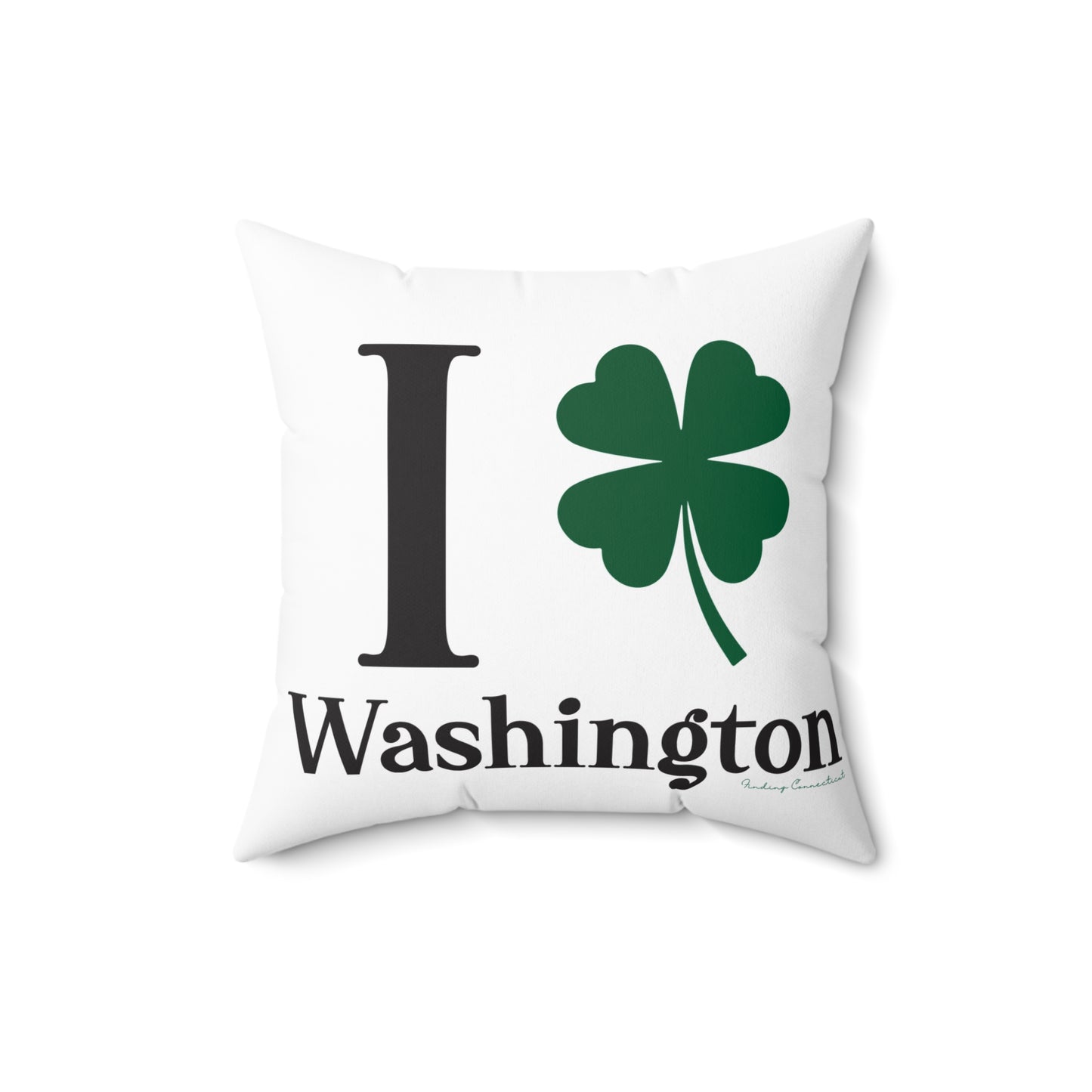 I Clover Washington Spun Polyester Square Pillow