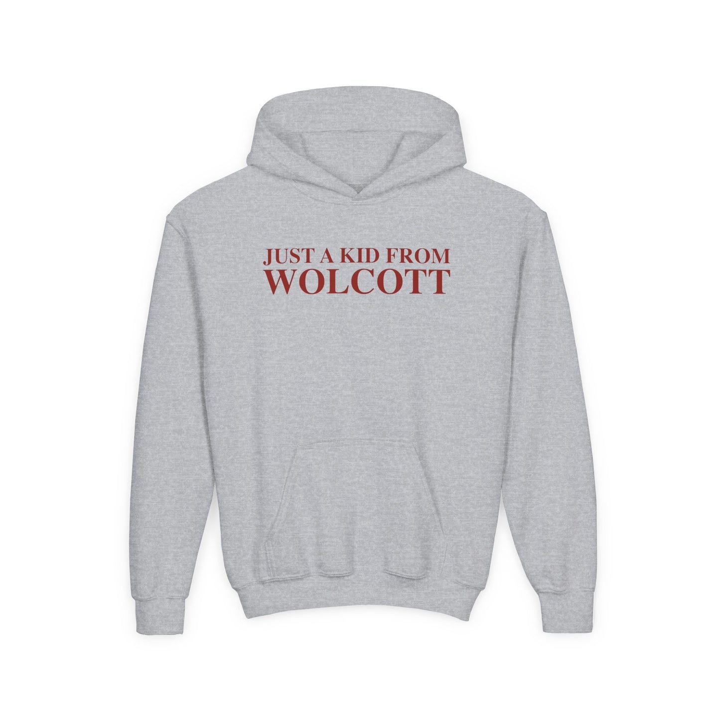Just a kid from Wolcott Youth Heavy Blend Hooded Sweatshirt