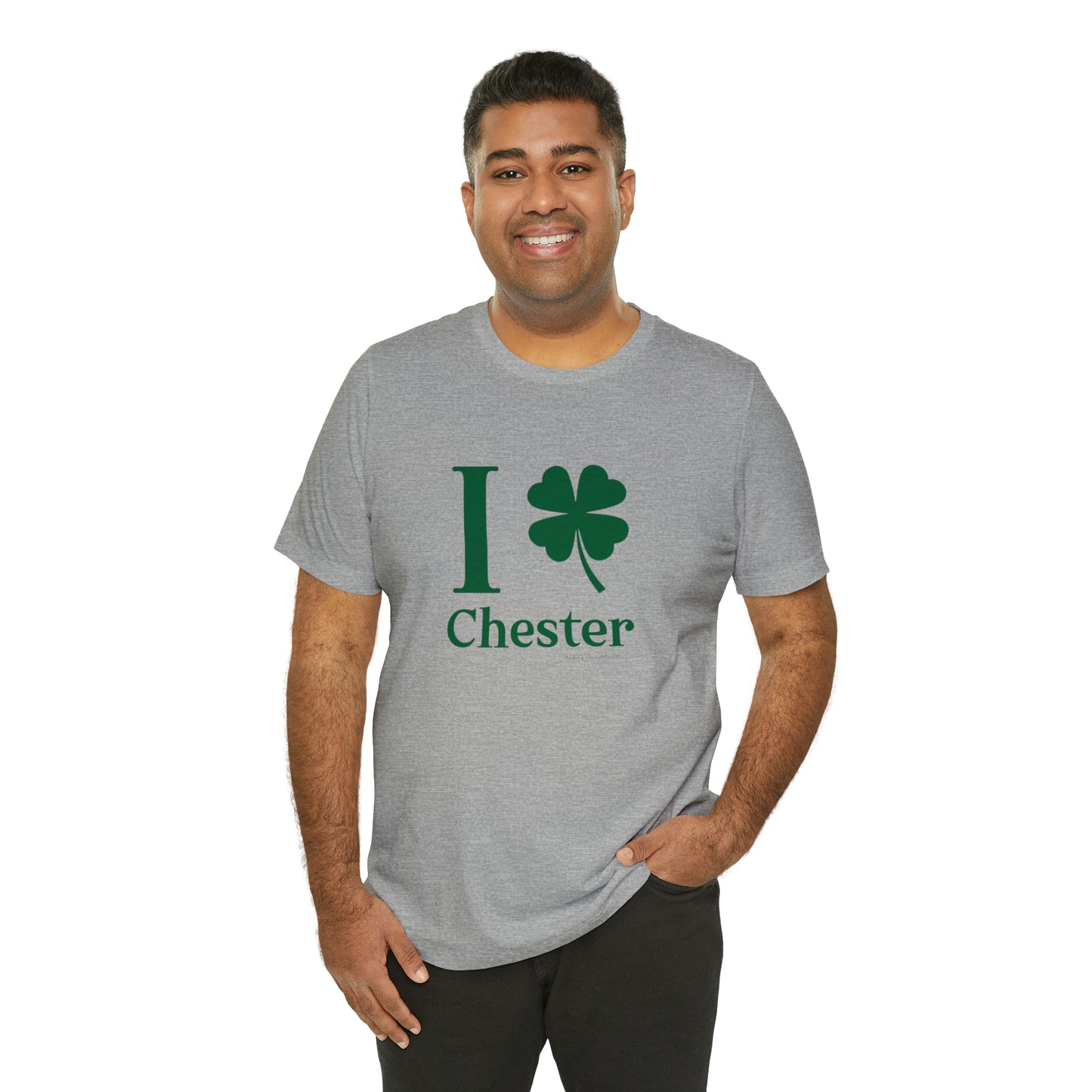 I Clover Chester Unisex Jersey Short Sleeve T-Shirt (green)