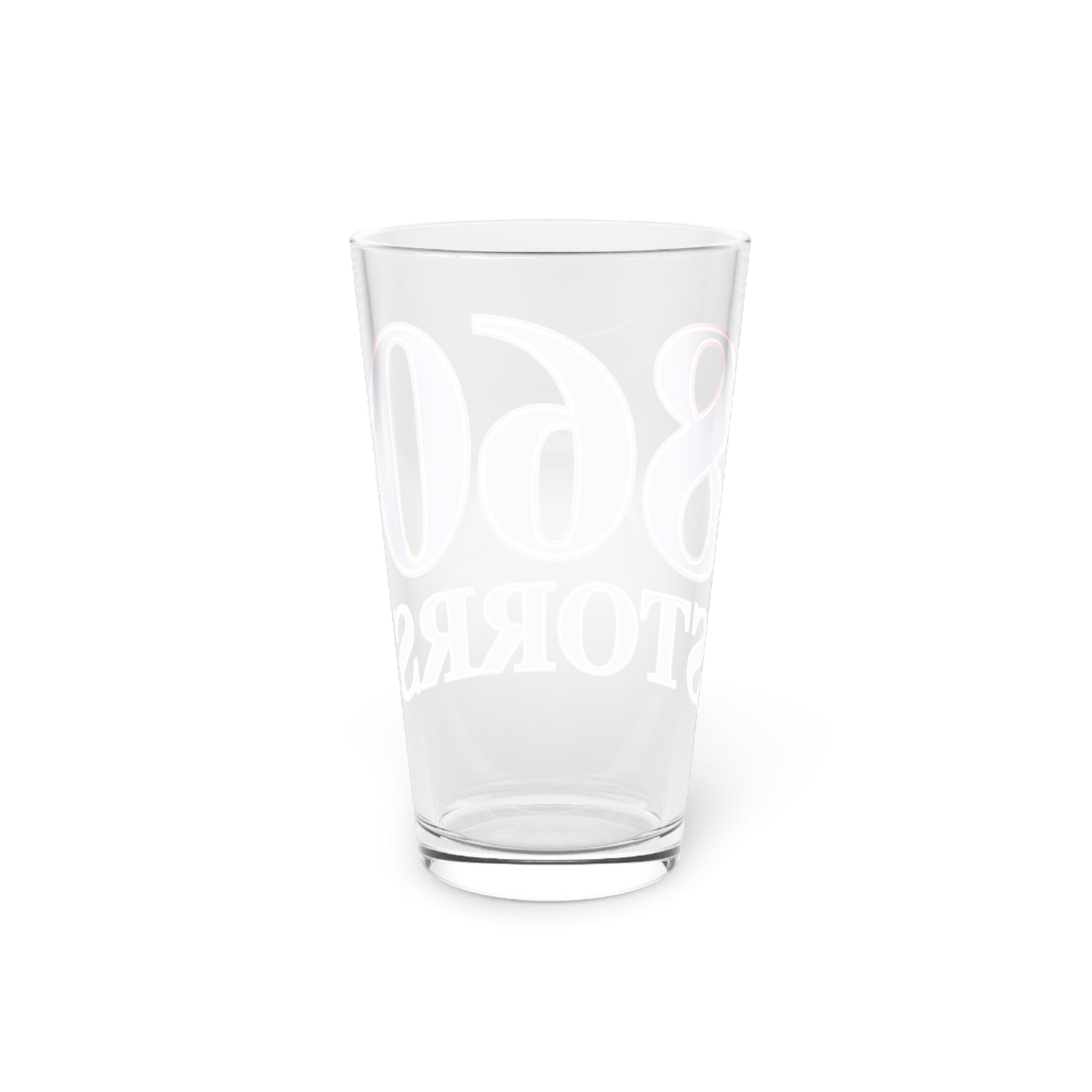 860 Storrs Red, White & Blue Pint Glass, 16oz