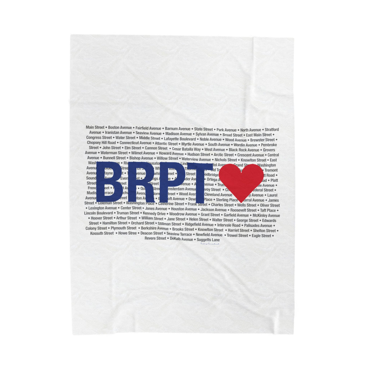 Bridgeport Love Velveteen Plush Blanket