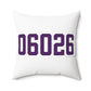 06026 East Granby Connecticut Zip Code Polyester Square Pillow