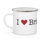 I Heart Bridgeport. Enamel Camping Mug